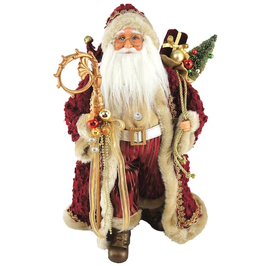 Santa's Workshop 18.5" Aristocrat Claus Figure By Santasworkshop in Red | 9" x 5.5" x 18.5" | Michaels®